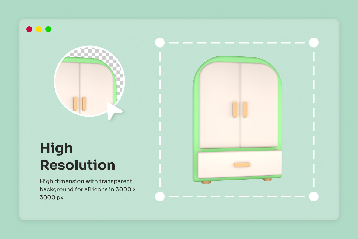 Interior Decor 3D Icon Collection, a Decorative Illustration by twinstd (Photo 3 of 6)
