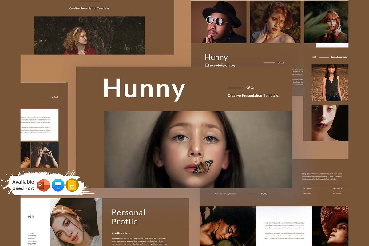 Hunny Creative Presentation Template, a Presentation Template by Analogous Temp (Photo 1 of 5)