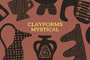 296 FOLK POTTERY CLIPARTS MYSTIC SET, an Object Illustration by JuDesign (Thumbnail 1 of 24)