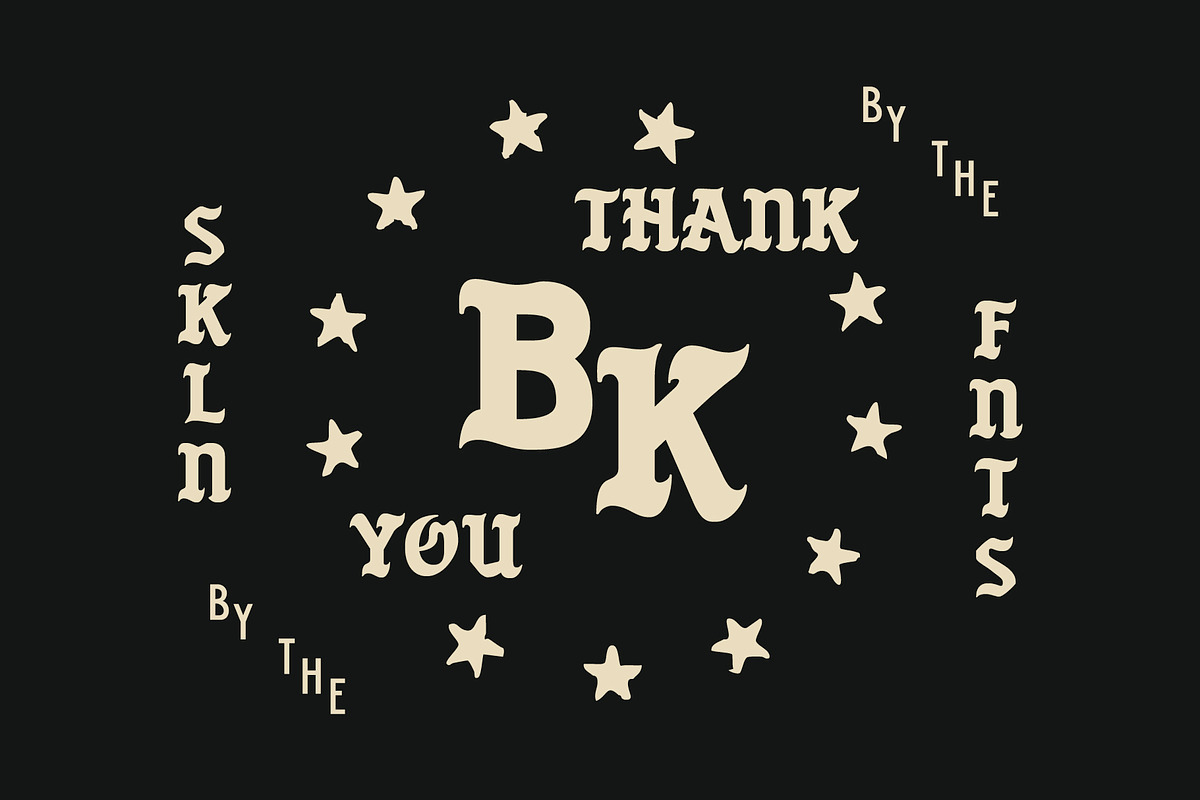 SFC Black Krown, a Blackletter Font by Skilline Supply Co. (Photo 6 of 6)