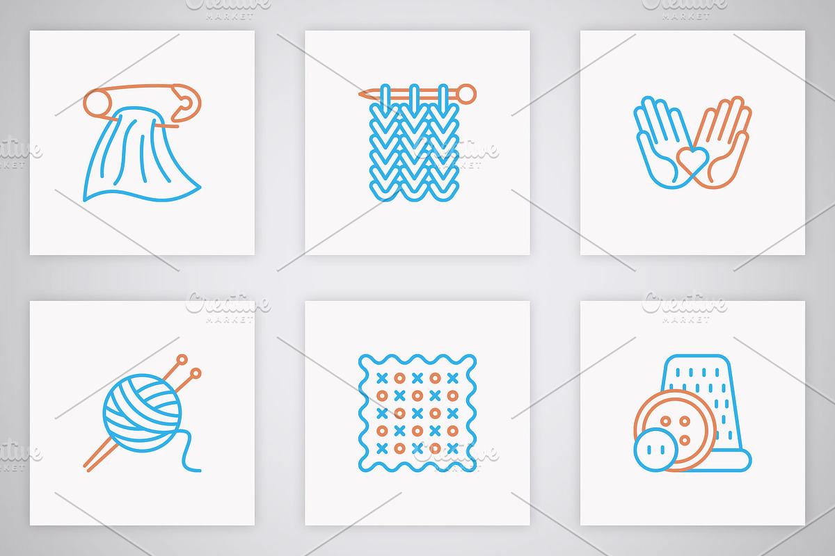 Handmade | 16 Thin Line Icons Set, an Outline Icon by Alex Blogoodf (Photo 6 of 11)