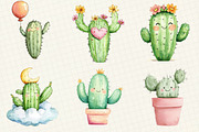 Cactus Doodle Sublimation Clipart, an Illustration by OK Design (Thumbnail 4 of 5)