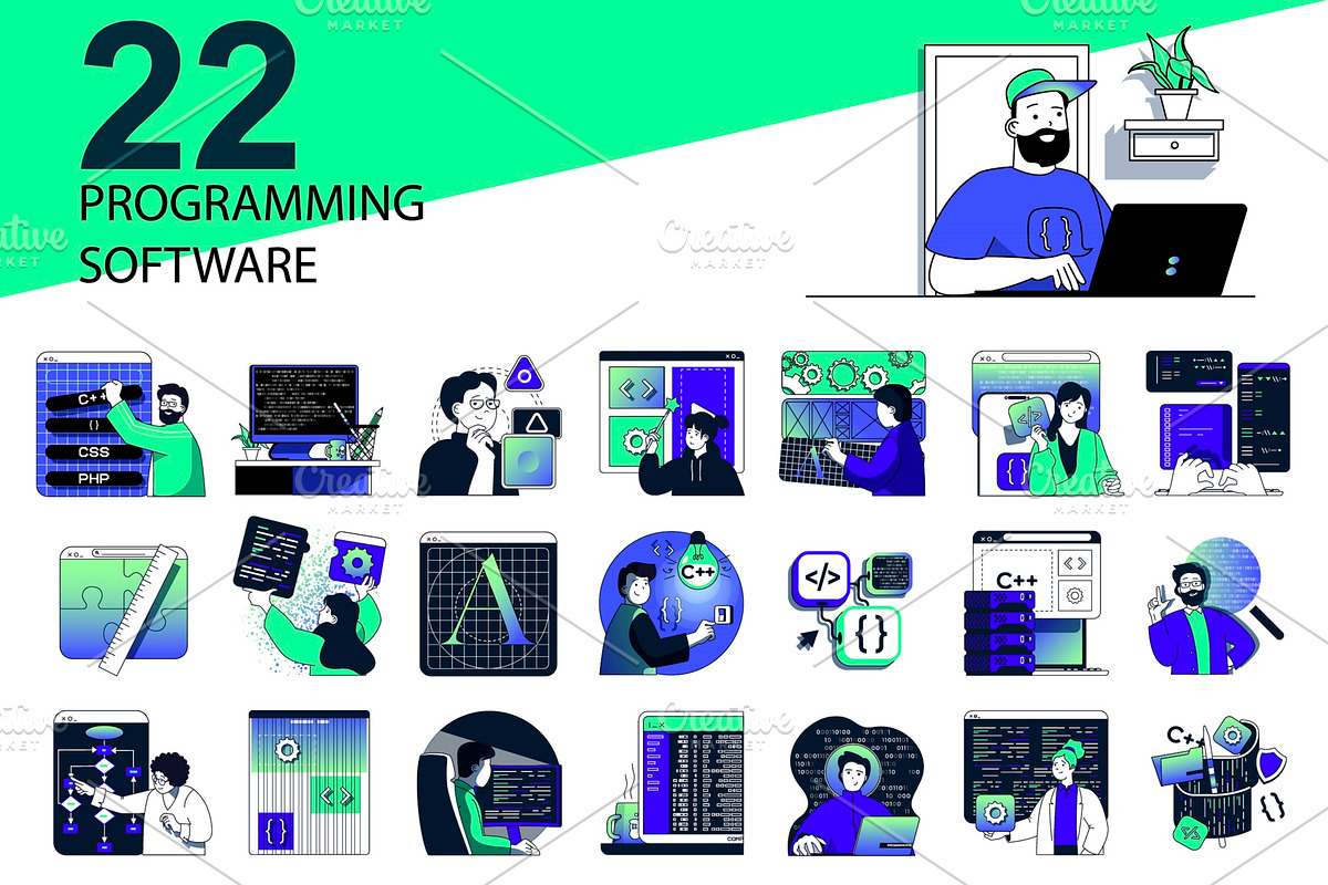 Programming Web Illustrations, a Templates & Theme by alexdndz