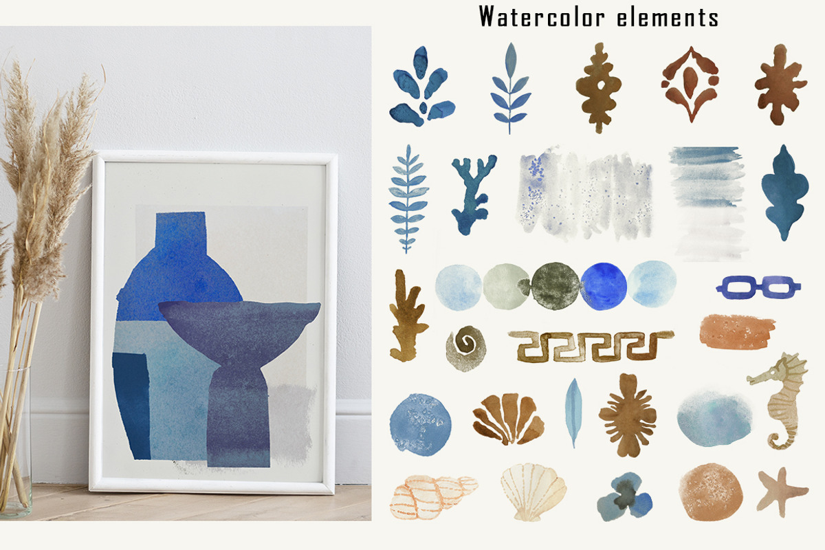 Hand Painted Modern Posters Patterns, a Wallpaper Graphic by TanyaSchuka (Photo 3 of 24)