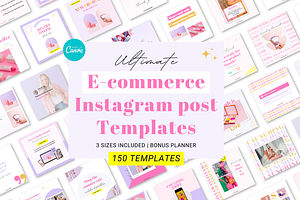 E-commerce Instagram Canva templates