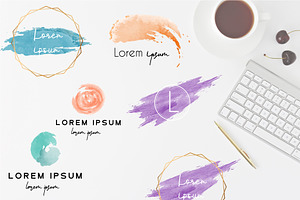 Watercolor Branding Bundle Kit