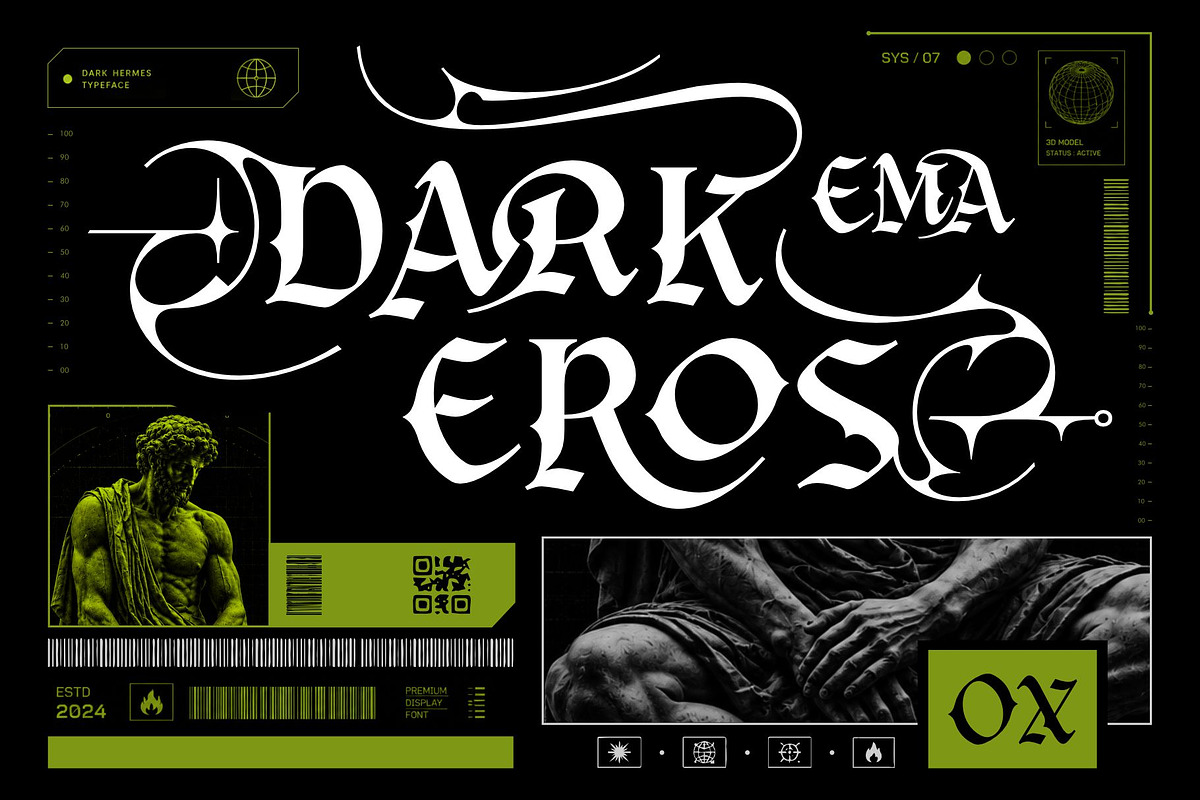 Dark Hermes Typeface, a Blackletter Font by alit design (Photo 3 of 18)