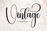Vintage | Script Font, a Handwritten Font by Scratchones (Thumbnail 1 of 9)