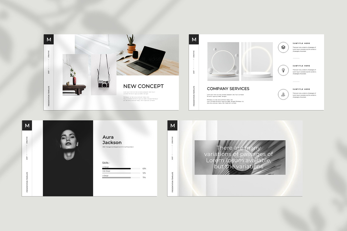 Simple Minimal Presentation Template preview 4