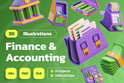 Finance & Accounting 3D Icons, an Object 3D Model by Rakata Studio (Thumbnail 1 of 7)