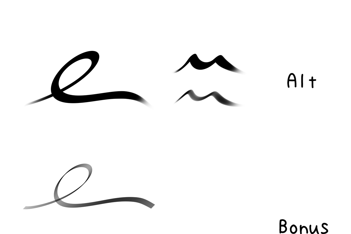 Procreate Round Calligraphic Brushes, a Brush Add-On by 103cia (Photo 3 of 3)