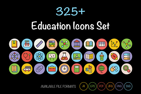 325 Education Icons Set