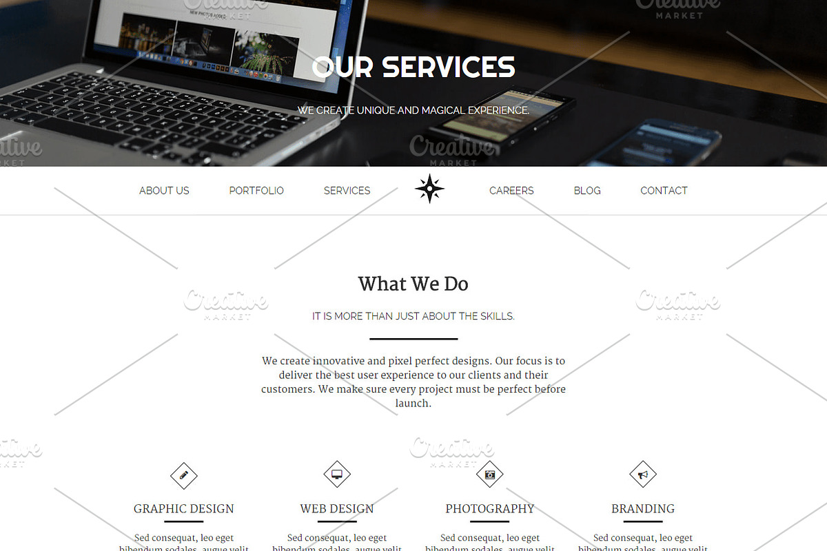 CUBE: Minimal Multi-Purpose Template, a HTML Template by Devero (Photo 3 of 11)