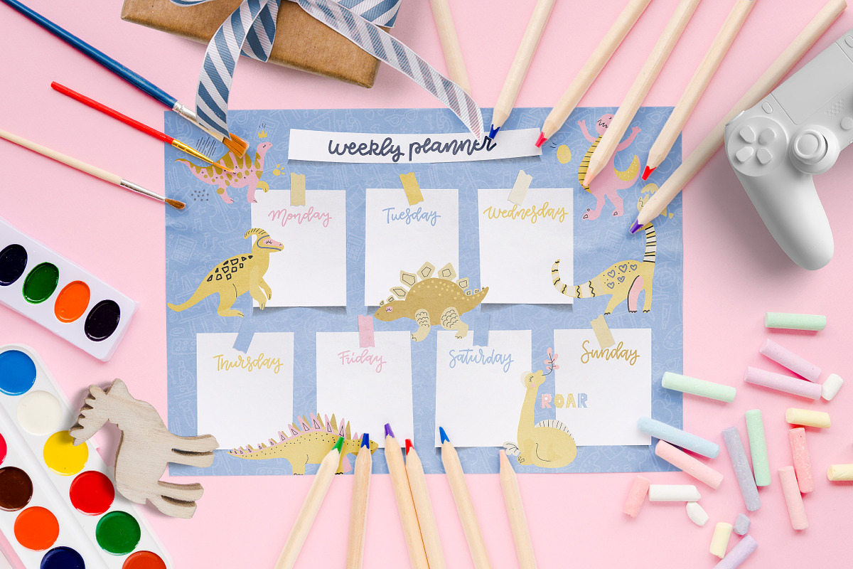 School weekly planners collection, a Stationery Template by Lana Sham (Photo 3 of 14)