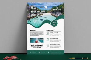 Tour And Travel Flyer Layout, a Flyer Template by MightyDesign