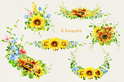 Watercolor Sunflowers, a Graphic by TheSeventhDesire (Thumbnail 2 of 8)