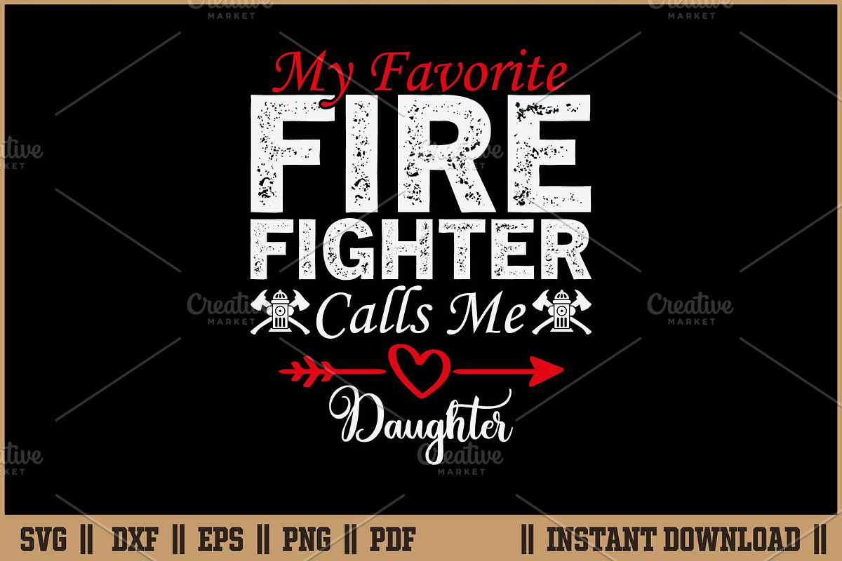 Firefighter Calls Me Daughter SVG, an Illustration by Handy Arts Studio (Photo 1 of 3)