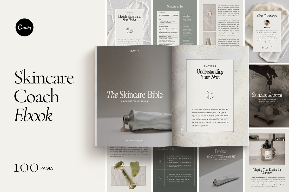Skincare Coach Ebook Template, a Magazine Template by Willoe Studio (Photo 1 of 11)