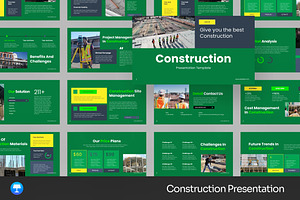 Construction Manufacture Keynote, a Presentation Template by Fit-tee