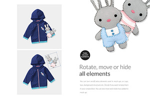 Baby Hoodie Mock-ups Set & Generator