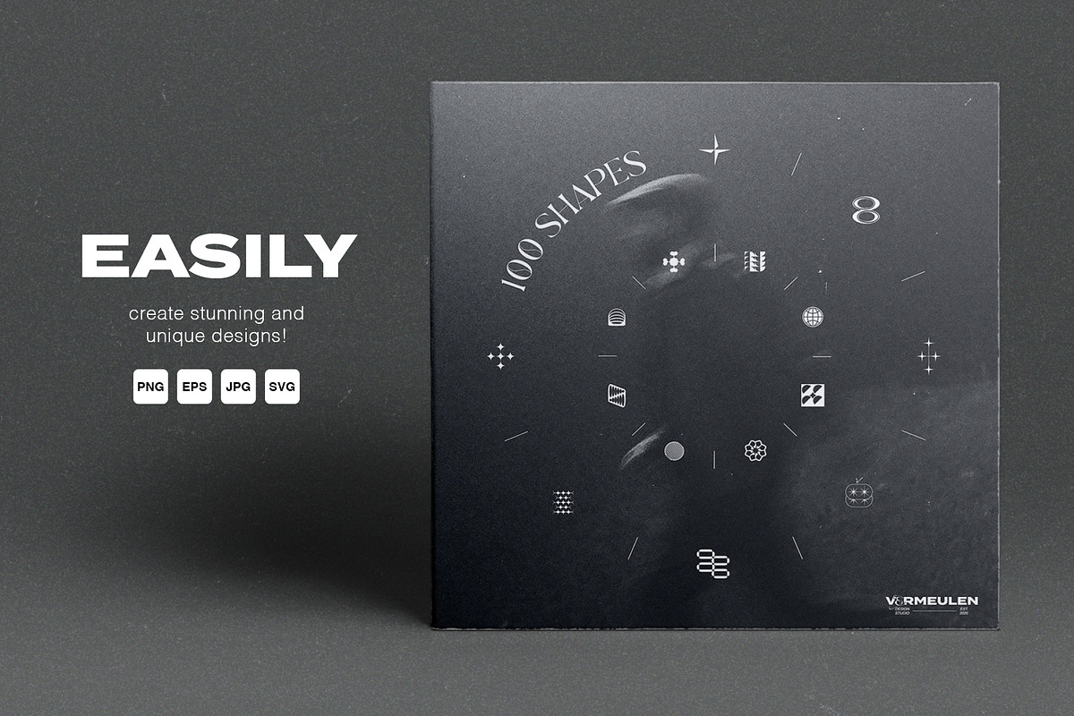 100 Vector Shapes | Bold Brutalism, an Object Graphic by Vermeulen Design Studio (Photo 2 of 5)