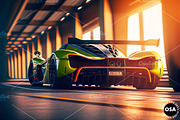 Supercar in the City Illustration, a Wallpaper Graphic by Other Side Art (Thumbnail 4 of 8)