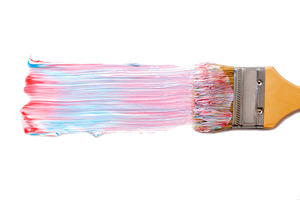 paint brush and dab of toothpaste