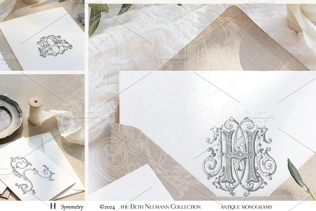 Antique Vintage Monogram Initial H, an Object Graphic by Antique Monograms (Photo 2 of 4)