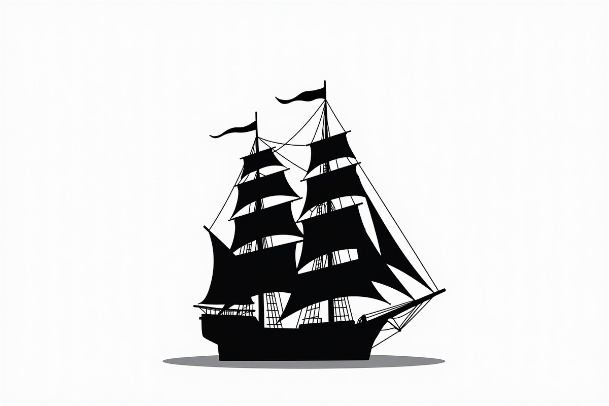 Classic Sailing Ship Vector Bundle, a Graphic by balal (Photo 10 of 11)