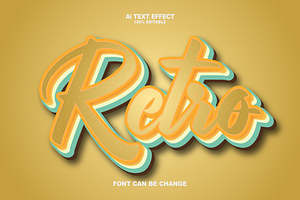 Retro Editabele Text Effects.