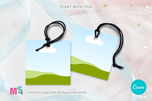 Gift Tag Mockup Builder For Canva