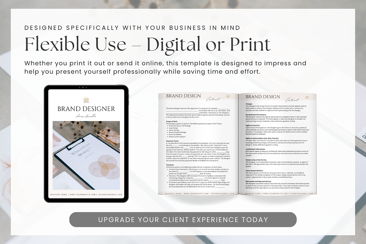Brand Design Contract Template, a Marketing Template by BizTemplateForYou (Photo 7 of 8)