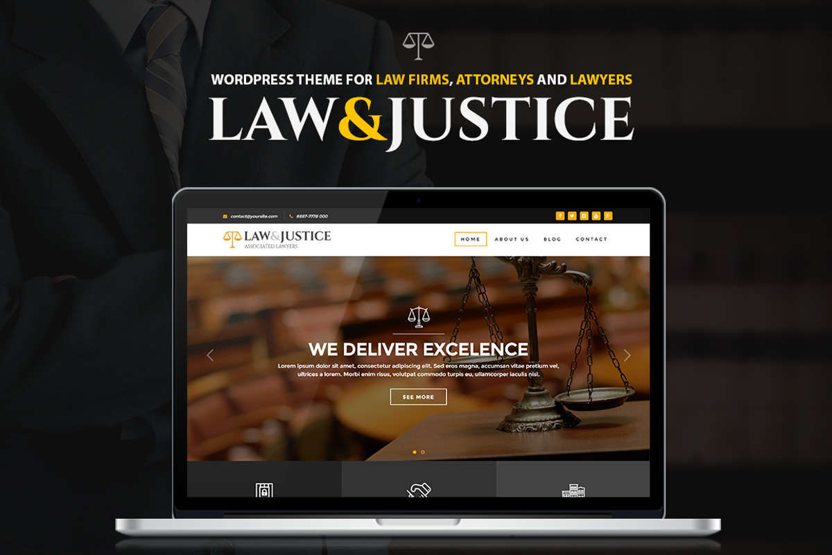 Law&Justice:Attorney WordPress Theme, a WordPress Template by ThemeBear (Photo 1 of 8)