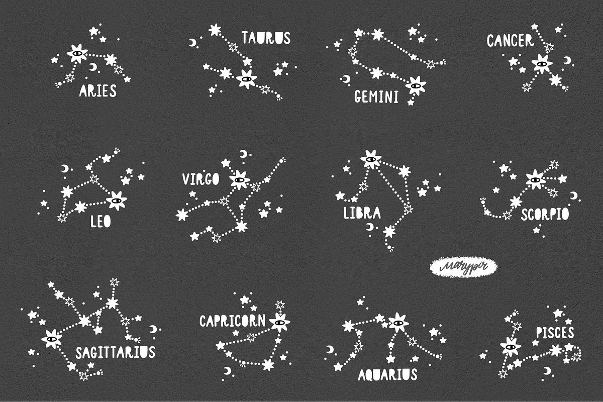 Zodiac Constellation bundle, an Illustration by Moony Рatterns (Photo 8 of 10)