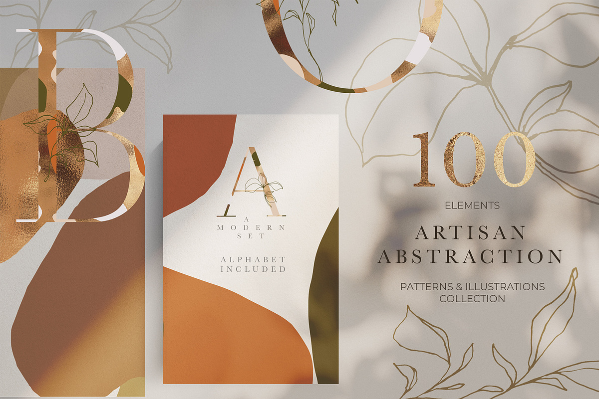 Artisan Abstract - Artistic Bundle, a Decorative Illustration by Laras Wonderland (Photo 1 of 9)