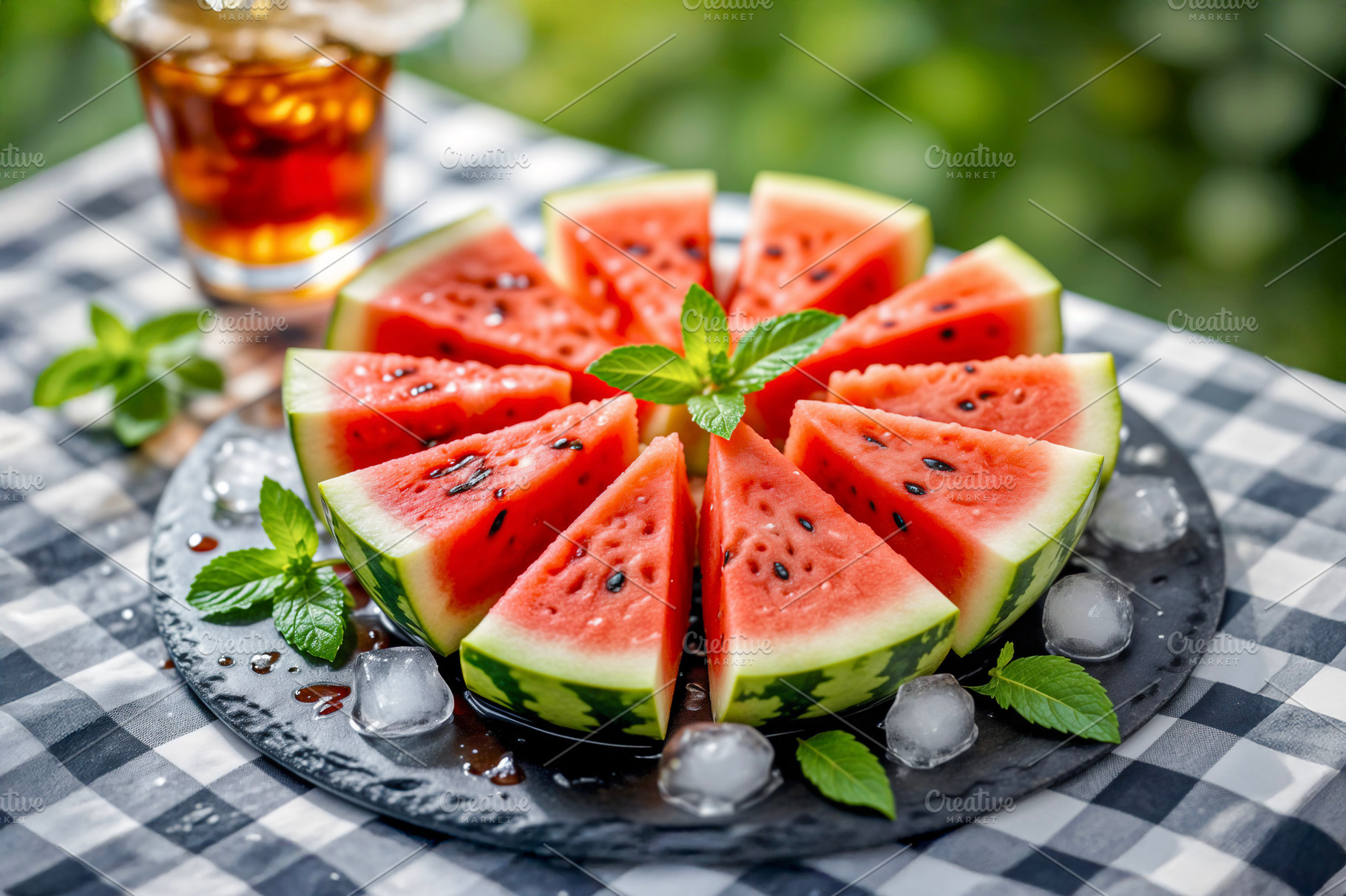 Fresh watermelon slices, a Photo by rarrarorro