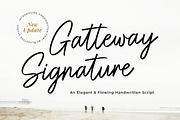 Gatteway Signature - Bold Script, a Handwritten Font by Bluestype Studio (Thumbnail 1 of 11)