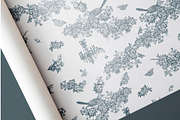 Toile of the Flowering Orchard, a Pattern Graphic by MouseGrey (Thumbnail 2 of 8)