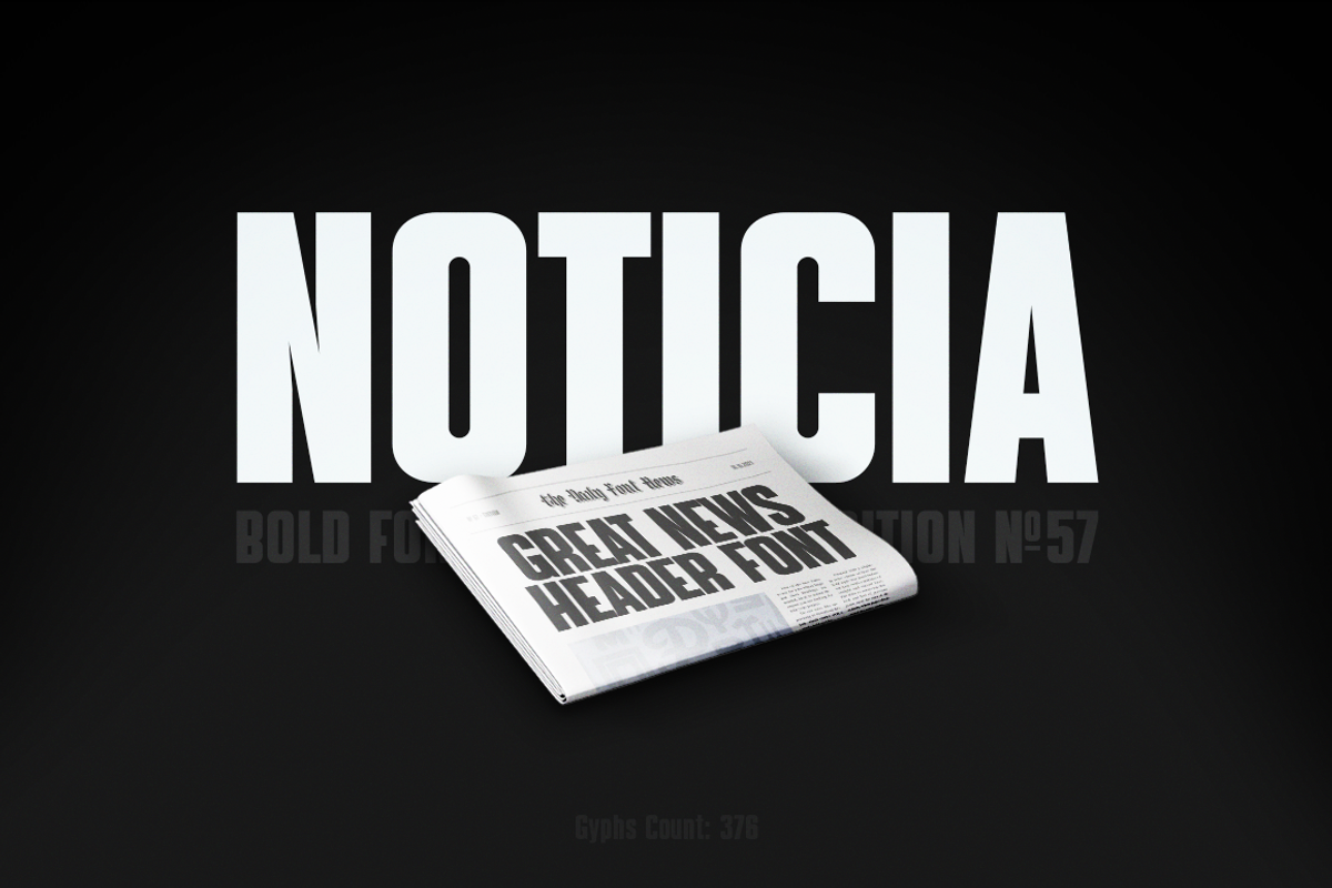 Noticia News Font, a Font by DonMarciano (Photo 1 of 5)