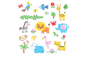 Kids Doodle Simple Hand Drawn, an Object Illustration by TopVectors