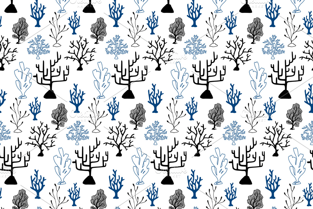 6 Coral Reef Patterns, a Pattern Graphic by Petite Salade (Photo 2 of 9)