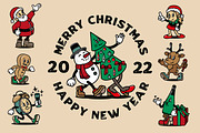 Vintage Toons Retro Christmas, an Illustration by Moloko88 (Thumbnail 1 of 3)