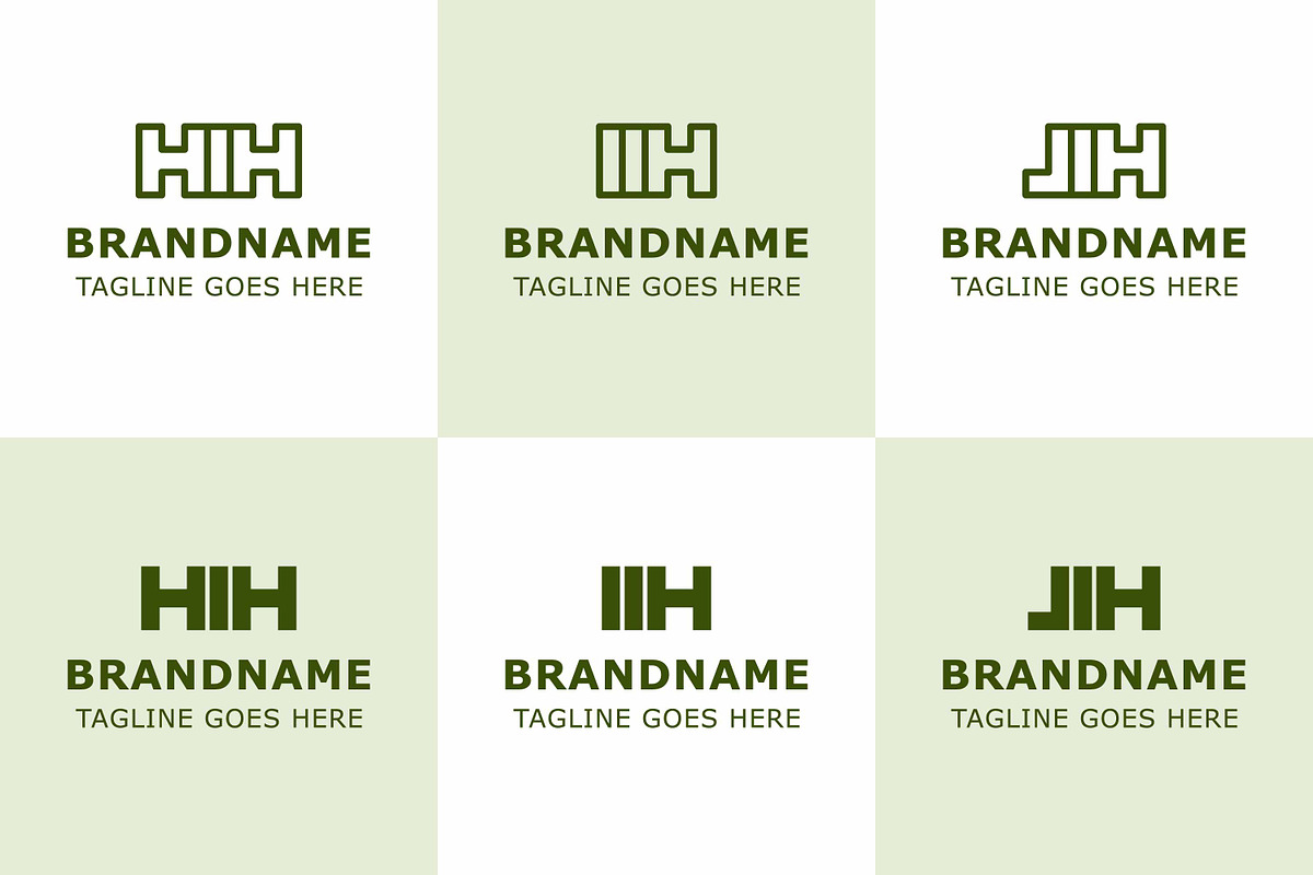 Letters HIH IIH JIH Monogram Logo, a Branding & Logo Template by Pray Art Design Studio (Photo 1 of 2)