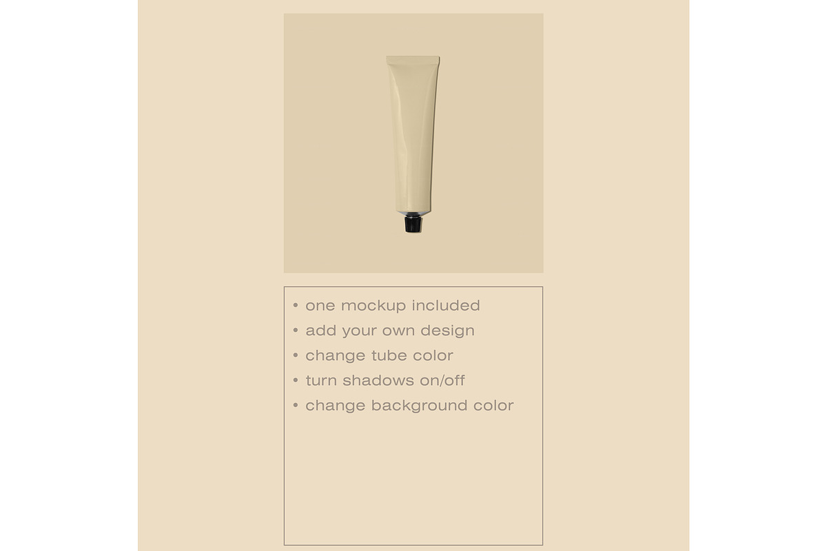 Modern Cosmetic Tube Mockup, a Packaging Mockup by Copal (Photo 2 of 21)