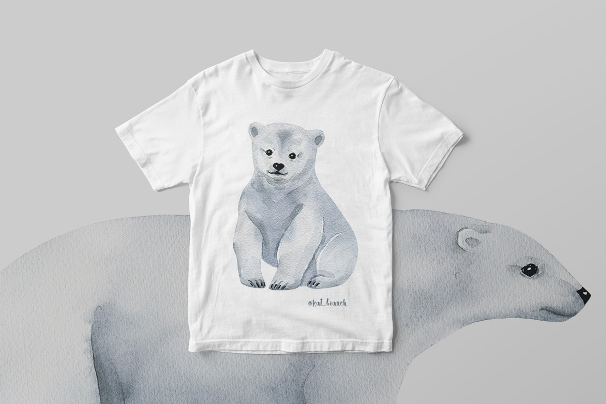 Polar bears-watercolor illustrations, an Animal Illustration by KatBranchArt (Photo 3 of 5)