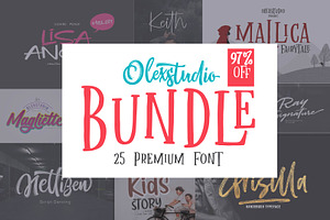 olexstudio FONT BUNDLE, a Script Font by Olexstudio
