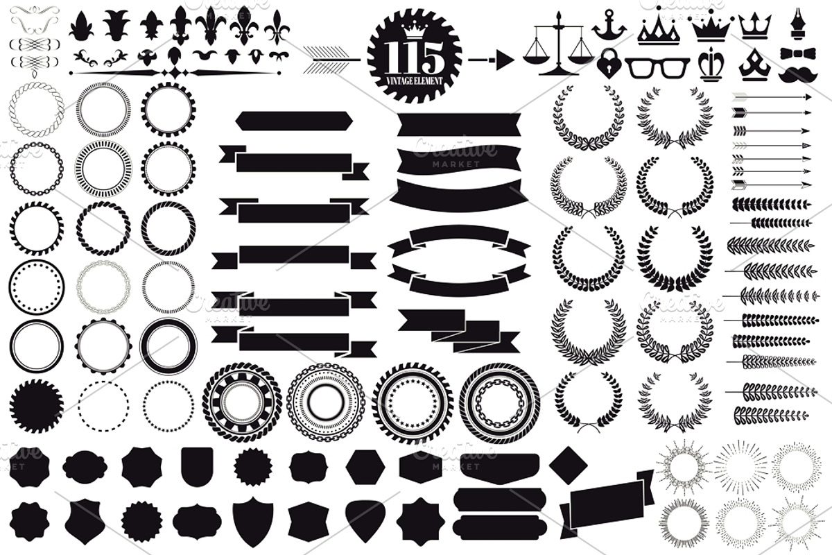 Vintage Logo Creation Kit, a Branding & Logo Template by Toonsteb (Photo 5 of 7)