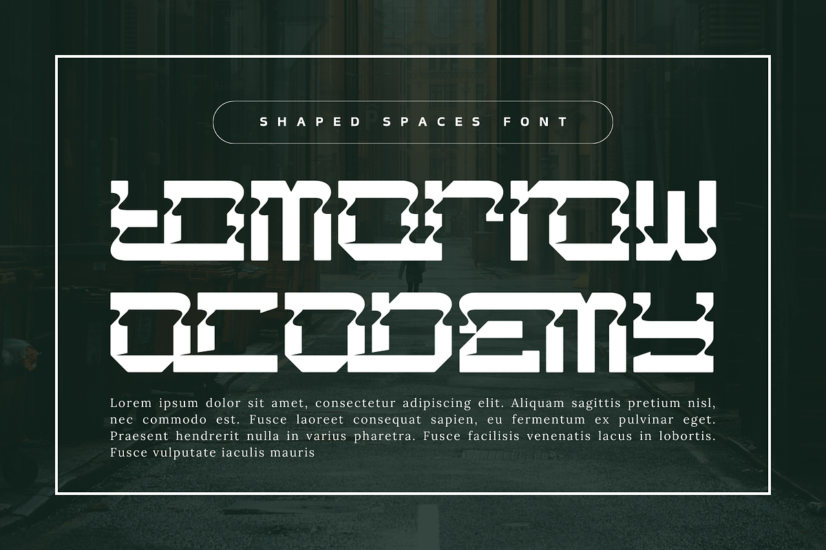 Shaped Spaces - Futuristic Font, a Sans Serif Font by 177Studio (Photo 5 of 8)
