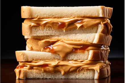 Satisfying Sandwich peanut butter, a Food & Drink Photo by Ylivdesign
