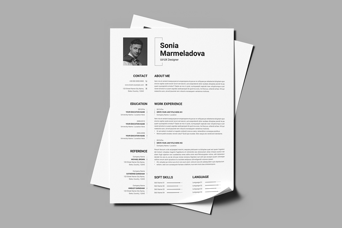 ATS Friendly Resume Templat Indesign, a Resume Template by PixelStudio (Photo 9 of 10)